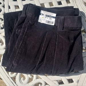 New Men's Roundtree & Yorke Premium Corduroy Pants Black 36 x 30 NWT